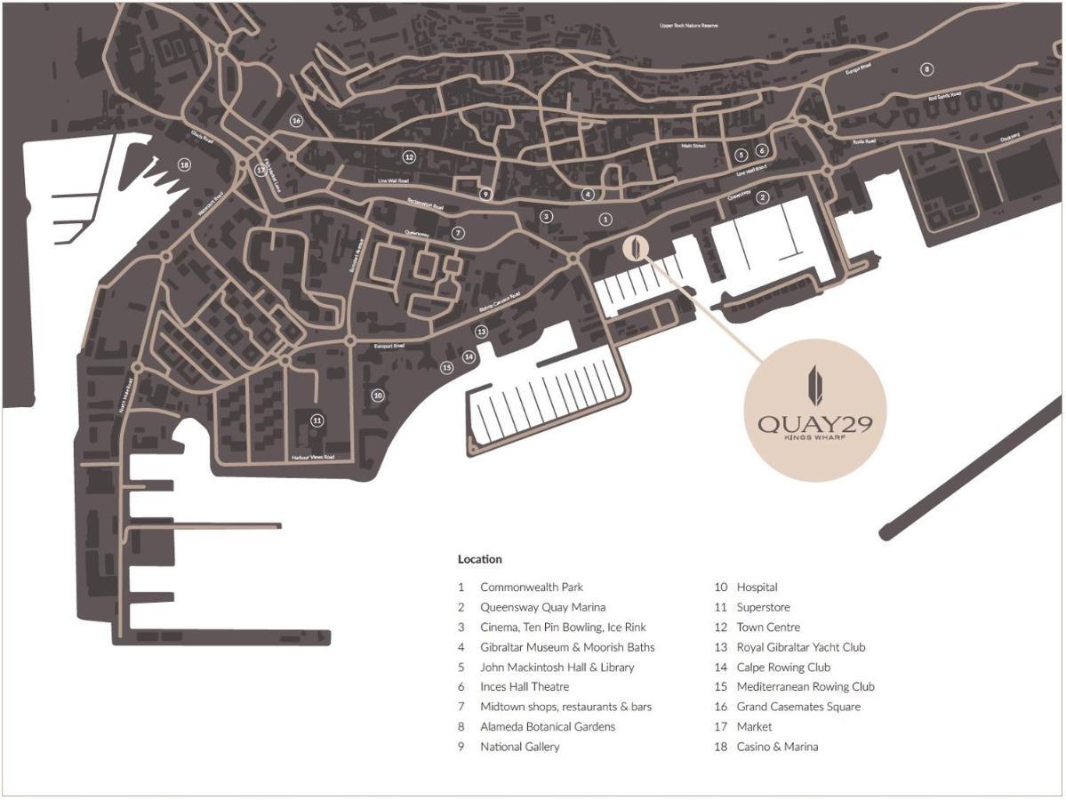 Kings Wharf Quay29 - Large Studio Apartment With 3 Pools - Gym - Rock Views - Holiday And Short Let Apartments In Gibraltar Luaran gambar